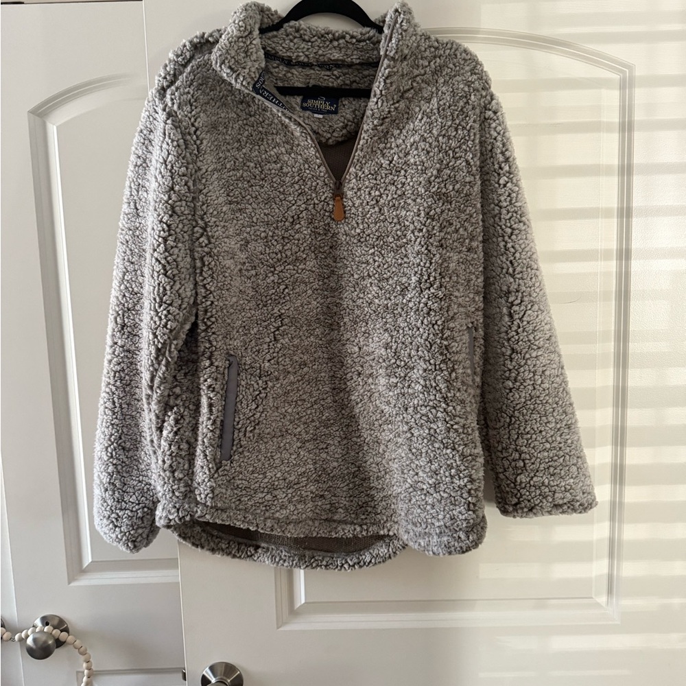 Simply Southern Gray Sherpa Jacket